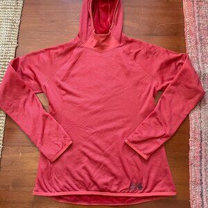 Mountain Hardwear Airmesh Long Sleeve Hoody, Women's Small, Coral Red
